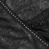 Sexy Gothic Irregular Lace Midi Skirt with Chain Hem