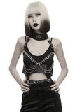 Sexy Gothic Leather Spike and Chain Body Harness