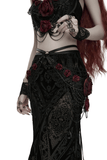 Sexy Gothic Rose Lace Hip Chain Harness Jewelry