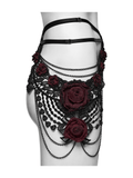 Sexy Gothic Rose Lace Hip Chain Harness Jewelry