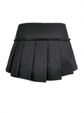 Sexy High Rise Skort with Grommets and Skull Zipper