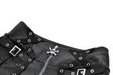 Sexy High Rise Skort with Grommets and Skull Zipper