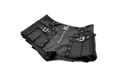 Sexy High Rise Skort with Grommets and Skull Zipper