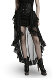 Sexy High Waist Mesh Skirt with Romantic Ruffled Layers