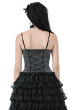 Sexy Lace-up Back Striped Top with Bow Detail