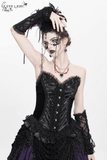 Sexy Lace-Up Corset with Satin Straps and Ruffled Edging