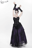 Sexy Lace-Up Corset with Satin Straps and Ruffled Edging