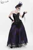 Sexy Lace-Up Corset with Satin Straps and Ruffled Edging