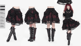 Sexy Layered Skirt with Elegant Lace and Ruffled Details