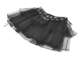 Sexy Mini Skirt with Layered Tulle and Rivets Accent