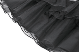 Sexy Mini Skirt with Layered Tulle and Rivets Accent