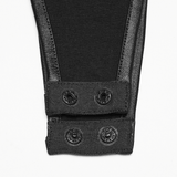 Sexy Net Armor Shoulder Bodysuit with Stud Closures