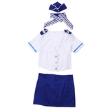 Sexy Women Stewardess Uniform / Crop Top & Slinky Skirt - EVE's SECRETS