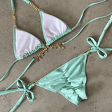 Sexy Women's Swimwear with Metal Chain / Lady's Erotic Bikini Swimsuit - EVE's SECRETS