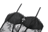 Sheer Lace Mini Dress with Corset Back and Delicate Straps