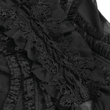 Sheer Off-Shoulder Frilled Mesh Top with Flare Sleeves