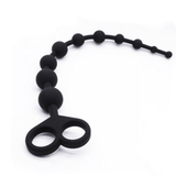 Perles anales en silicone pour homme/adulte chaîne anale douce/masseur de prostate en silicone noir 