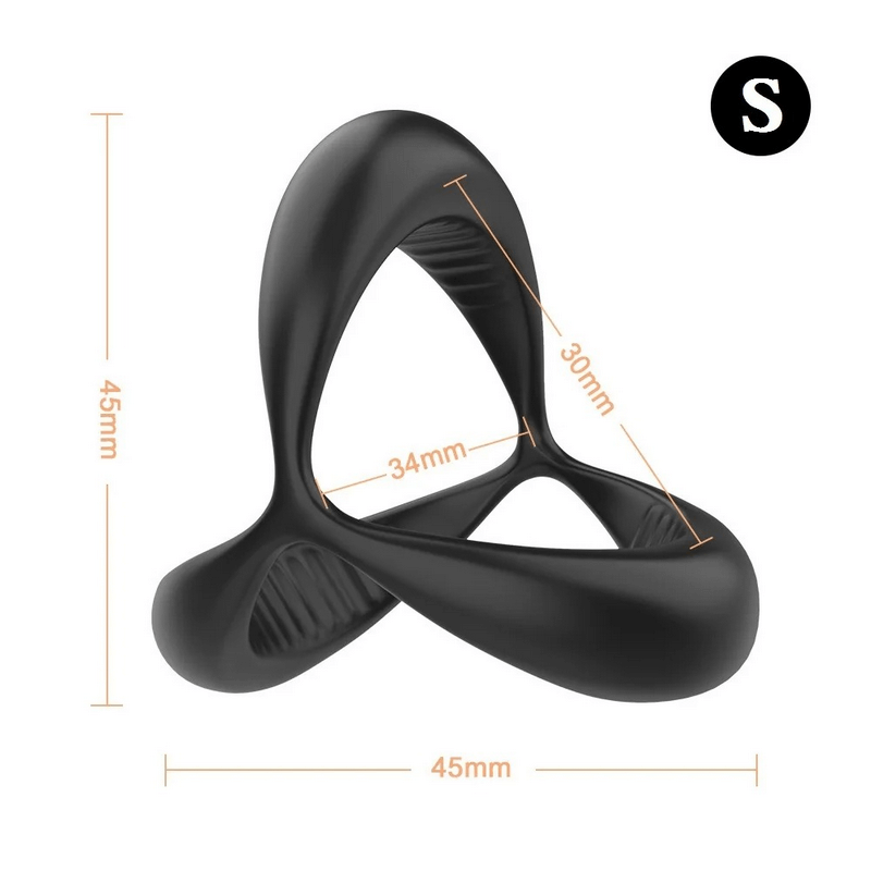 Silicone Double Penis Cock Ring for Men / Stretchable Erotic Device / Male Sex Toy - EVE's SECRETS