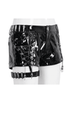 Sleek Black Shorts with Chain Accents - Bold Fashion