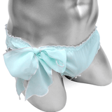 Softy Panties with Open Butt / Men's Underwear With Adjustablge Bow / Polyester Male Lingerie