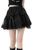 Sophisticated Black Skirt Adorned with Bow Accents