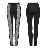 Sophisticated Lace Slim Fit Leggings with Hollow Out Detail