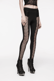 Sophisticated Lace Slim Fit Leggings with Hollow Out Detail