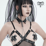 Spiked Choker, Nipples Cover / Riveted Cross Nipples Cover