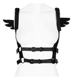 Strap Back Body Harness with PU Leather Wings