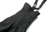Strapped Black Gothic Shorts with Removable Flares