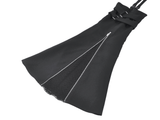 Strapped Black Gothic Shorts with Removable Flares
