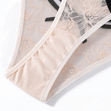 Strappy Low-Waist Lace Panties with Bows / Women's Sexy Underwear - EVE's SECRETS