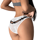 Strappy Low-Waist Lace Panties with Bows / Women's Sexy Underwear