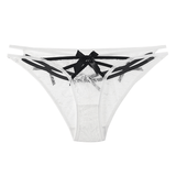 Strappy Low-Waist Lace Panties with Bows / Women's Sexy Underwear - EVE's SECRETS