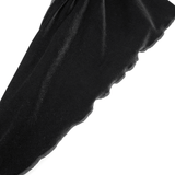 Haut à manches longues extensible pour femmes / haut gothique pour femmes avec empiècements en maille et partiellement transparent