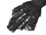 Striking Lace Dress with Cascading Ruffle Hemline