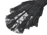 Striking Lace Dress with Cascading Ruffle Hemline