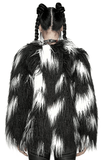 Stylish Black and White Faux Fur Jacket for Women