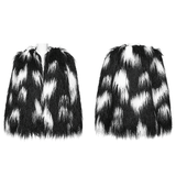 Stylish Black and White Faux Fur Jacket for Women