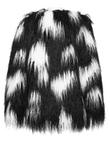 Stylish Black and White Faux Fur Jacket for Women