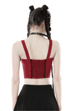 Stylish Corset With Black Accents and Delicate Lace Ties