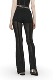 Stylish Flare Pants with Gothic Lace Accents