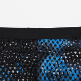 Stylish Women's Fishnet Mesh Leggings in Black-Blue