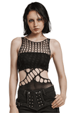 Sultry Sculpted Mesh Punk Bodysuit - Edgy Sophistication