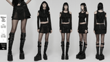 Techwear Punk Skirt with Functional Pockets and Zippers