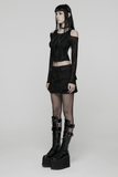 Techwear Punk Skirt with Functional Pockets and Zippers