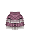 Trendy Pink Kawaii Pleated Skirt with Delicate Lace Details
