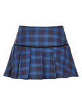 Trendy Plaid Skirt with Star-Embellished Button Details