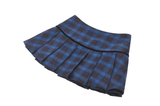 Trendy Plaid Skirt with Star-Embellished Button Details