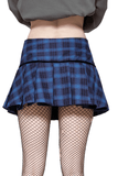 Trendy Plaid Skirt with Star-Embellished Button Details